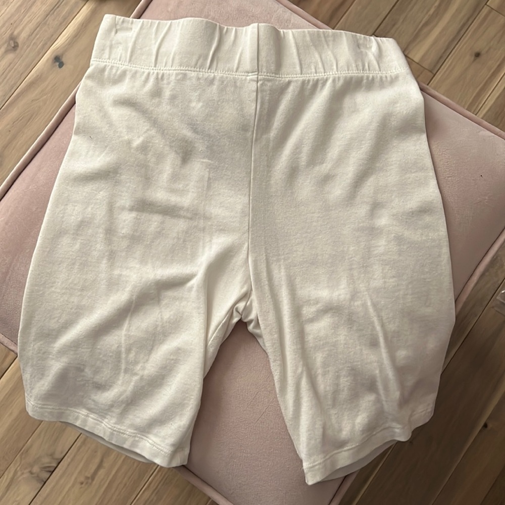 Small white forever 21 biker shorts spandex new thick band